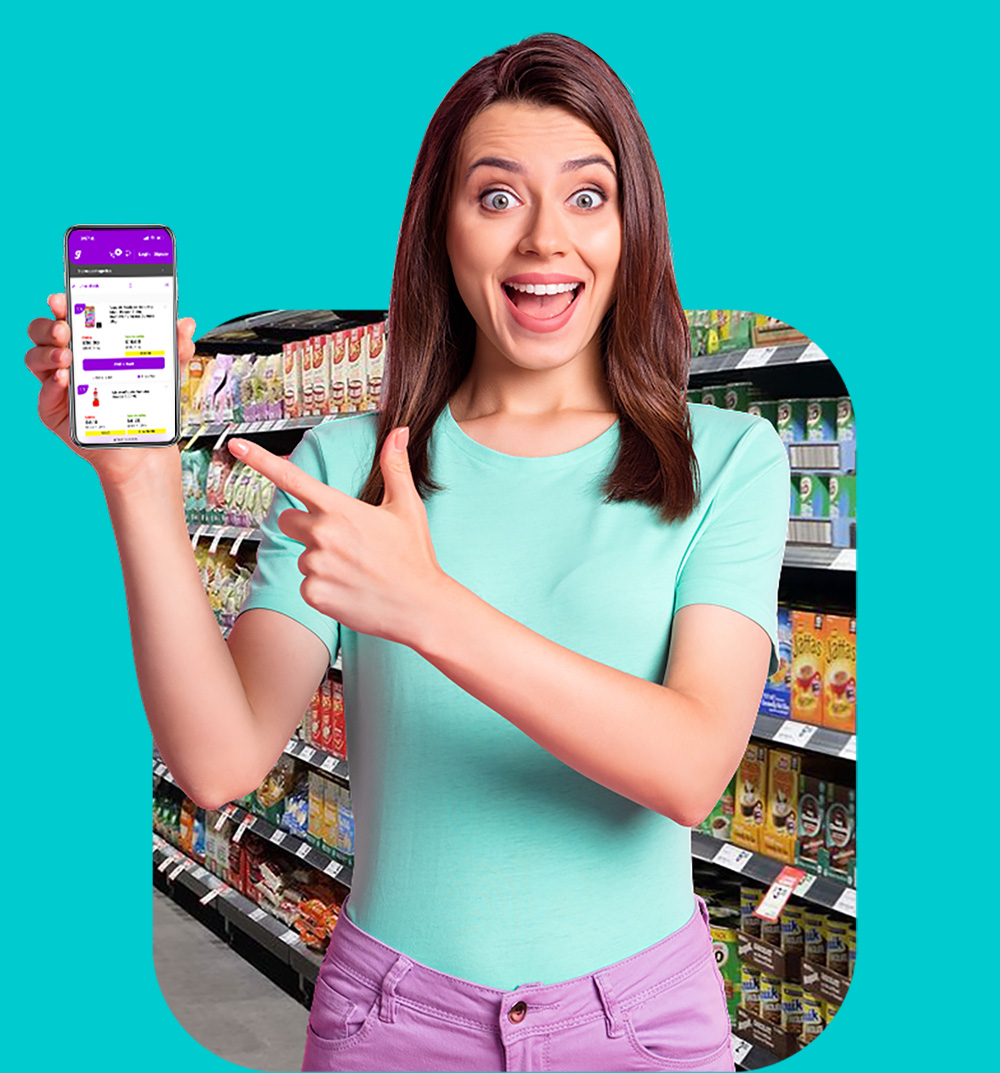 Shopper amazed at her savings on the Grocerize app